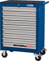 KS Tools Basicline Werkstattwagen mit 9 Schubladen, blau / silber, 837.0009 - 1